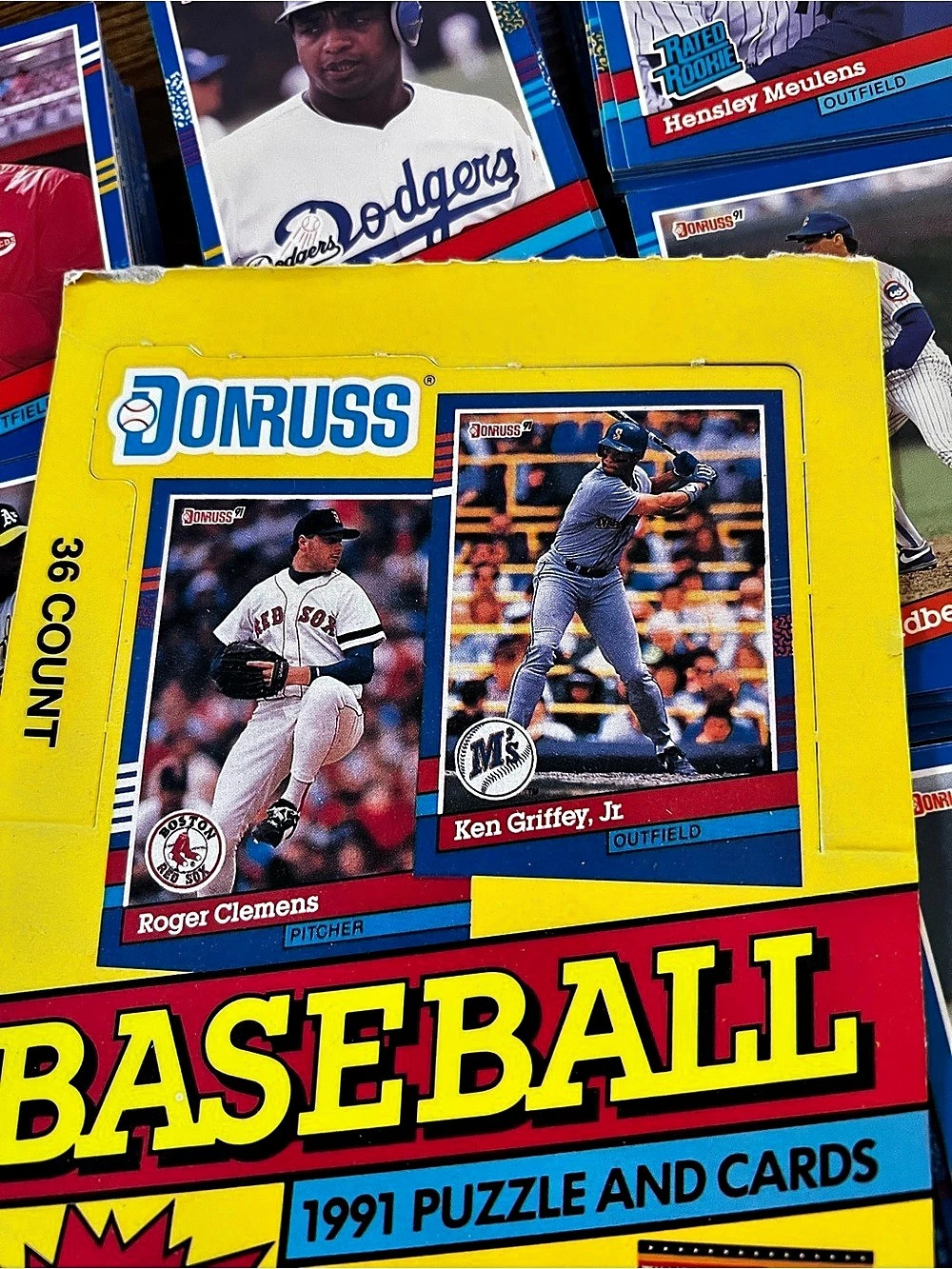 Vintage 1991 Donruss Baseball Trading Cards Complete 540 Open Box set, No Box